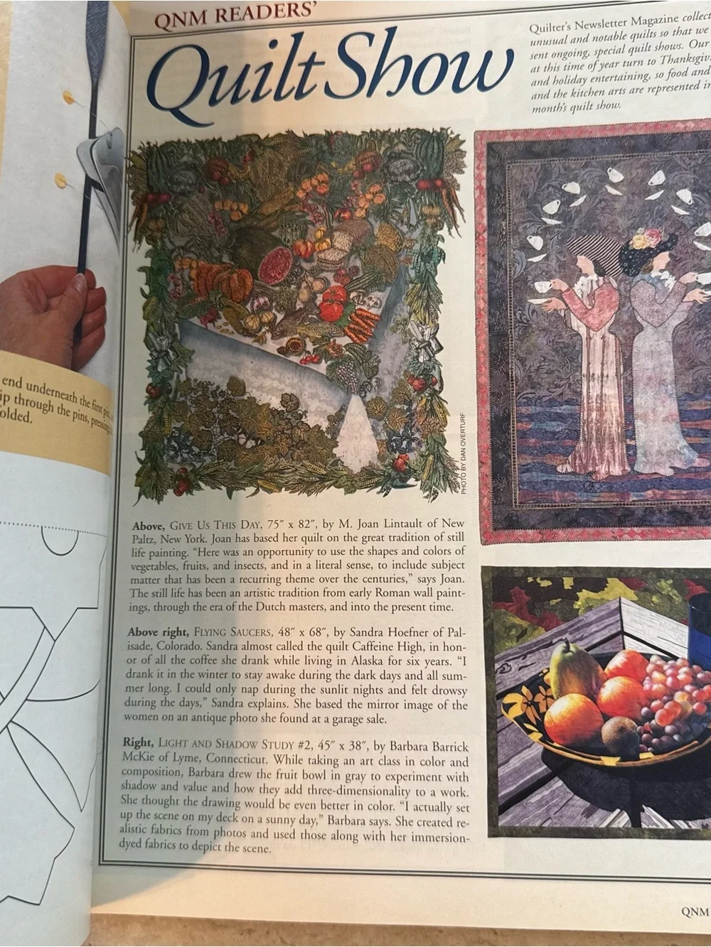Quilter's‎ Newsletter Magazine Vintage Nov 2001
